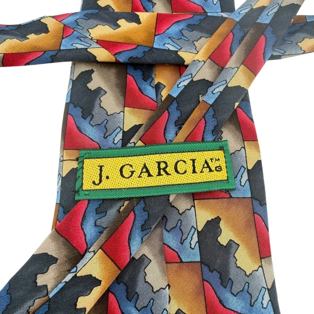 J. Garcia Dawn at‎ the Ritz Carlton Collection Eight Silk Tie Red Blue Gold USA